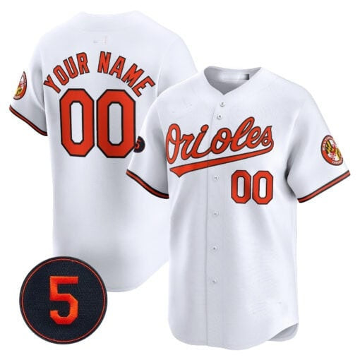 Custom Baltimore Orioles Robinson Patch Vapor Premier Limited Jersey ¨C White JEROMEN