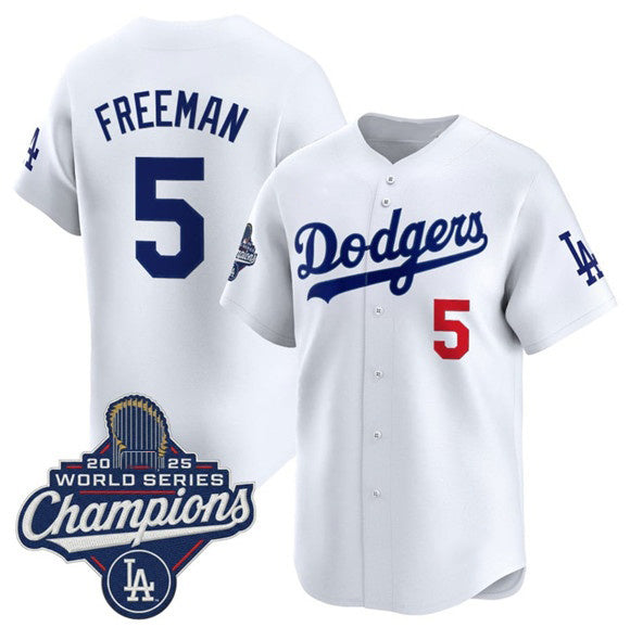 Los Angeles Dodgers #5 Freddie Freeman White JEROMEN 2025 Champions Stitched Jersey