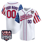 Custom Oakland Athletics America 250 Edition Vapor Premier Limited White JEROMEN Stitched Jerseys