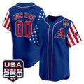 Custom Arizona Diamondbacks America 250 Edition Vapor Premier Limited Royal JEROMEN Stitched Jerseys