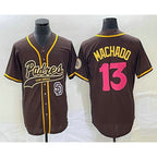 San Diego Padres #13 Manny Machado Brown JEROMEN NEW 2023 City Connect Cool Base Stitched Jersey