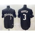 Philadelphia Phillies #3 Bryce Harper Black JEROMEN Gothic Vapor Limited Stitched Jersey