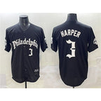 Philadelphia Phillies #3 Bryce Harper Black JEROMEN Gothic Vapor Limited Stitched Jersey