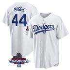 Los Angeles Dodgers #44 Andy Pages White JEROMEN 2024 World Series Cool Base Stitched Jersey