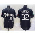 Texas Rangers #32 Evan Carter Black JEROMEN Mexico 2025 Vapor Premier Limited Stitched Jersey