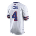 B.Bills #4 James Cook White JEROMEN Team Game Jersey