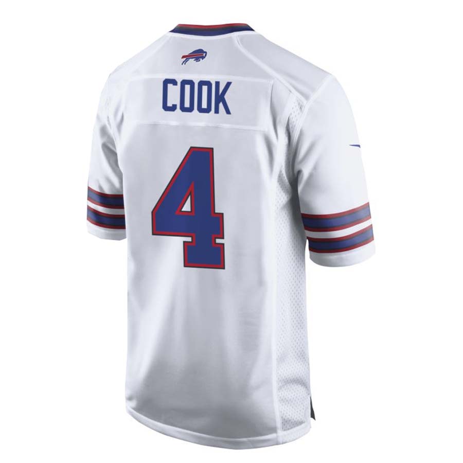 B.Bills #4 James Cook White JEROMEN Team Game Jersey