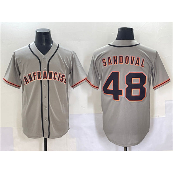 San Francisco Giants #48 Pablo Sandoval Gray JEROMEN Cool Base Stitched Jersey
