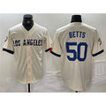 Los Angeles Dodgers #50 Mookie Betts Cream JEROMEN Stitched Jersey