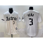 Houston Astros #3 Jeremy Pena White JEROMEN Gothic 'Houston Born Barrio Raised' Limited Stitched Jersey