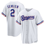 Texas Rangers #2 Marcus Semien White JEROMEN Home Replica Player Jersey