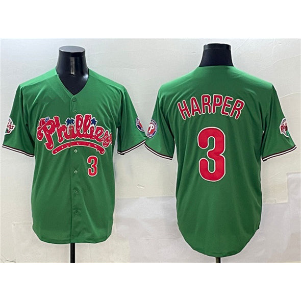 Philadelphia Phillies #3 Bryce Harper Green JEROMEN Phanatic Limited Stitched Jersey