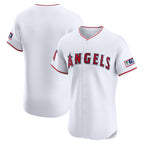 Los Angeles Angels White JEROMEN Home Elite Patch Jersey