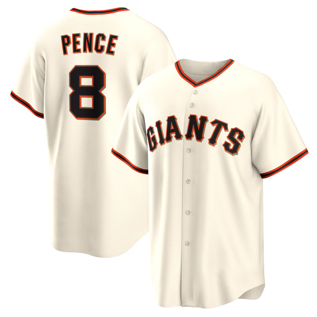 San Francisco Giants #8 Hunter Pence Cream JEROMEN Home Retired Player Replica Jersey