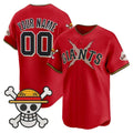 Custom San Francisco Giants x One Piece Red JEROMEN Vapor Premier Limited Jersey - Stitched