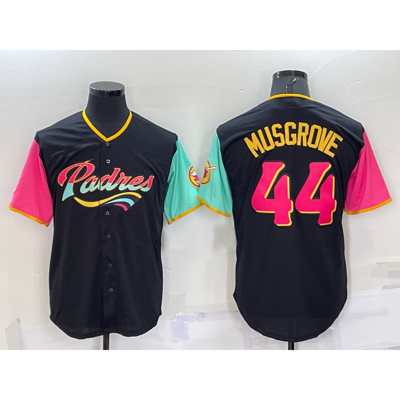 San Diego Padres #44 Joe Musgrove Black JEROMEN 2022 City Connect Cool Base Stitched Jersey