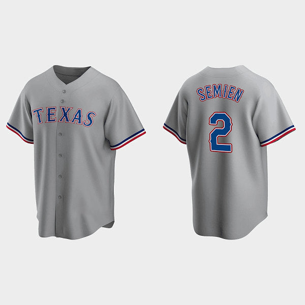 Texas Rangers #2 Marcus Semien Gray JEROMEN Cool Base Stitched Jersey