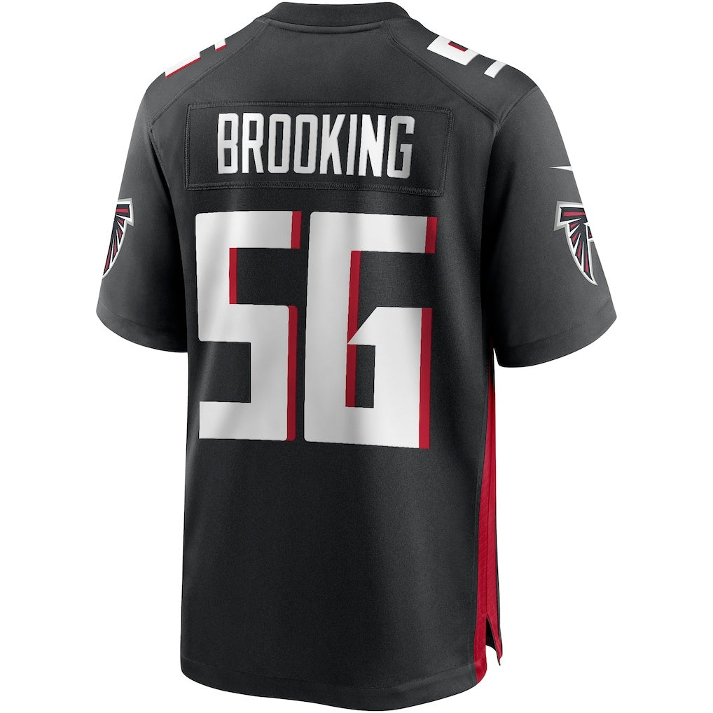 A.Falcons #56 Keith Brooking Black JEROMEN Game Retired Player Jersey