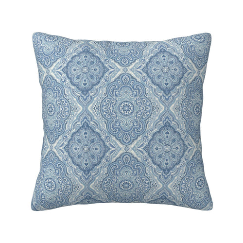 Keyword1 Dusty Turquoise Medallion Pillow 18x18in - Main Image