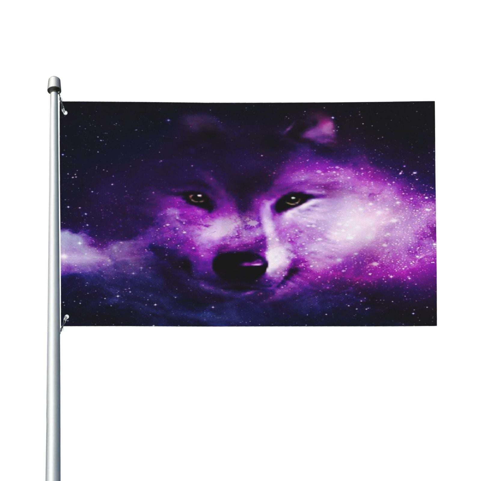 Keyword2 Purple Wolf Star Flag - Main Image