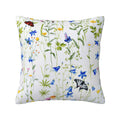Keyword3 Colorful Blossoms Blue Pillow 18x18in - Main Image
