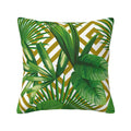 Keyword2 Realistic Vivid Leaves Of Palm Tree Green Pillow 18x18in - Main Image
