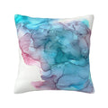 Keyword3 Abstract Stall Art Pastel Blush Teal And Blue Ombre Sky Blue Pillow 18x18in - Main Image