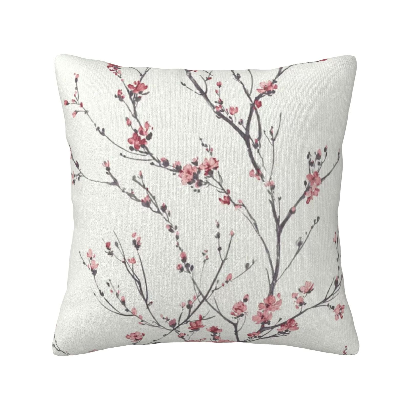 Keyword3 Pink Floral Cherry Blossom Peach Pillow 18x18in - Main Image