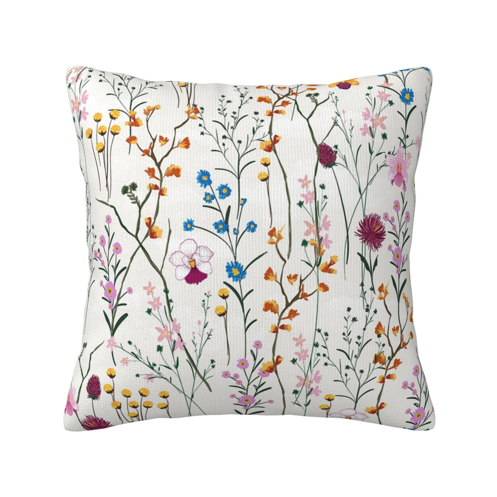 Keyword3 Colorful Blossoms Pillow 18x18in - Main Image